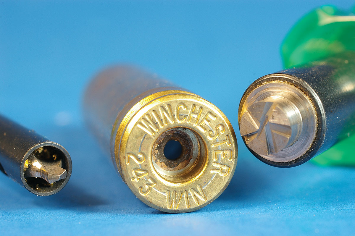 Turning primer pockets and flash holes on cases removed very little brass, and John’s testing revealed that it’s not necessary.